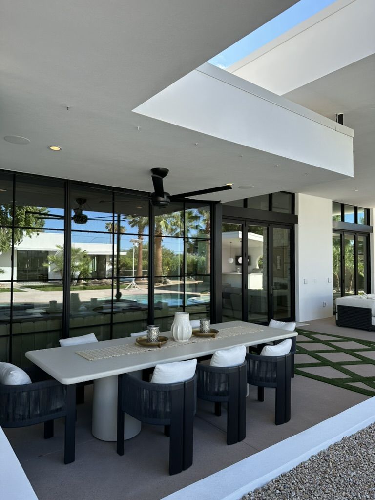 Spotless patio windows after cleaning